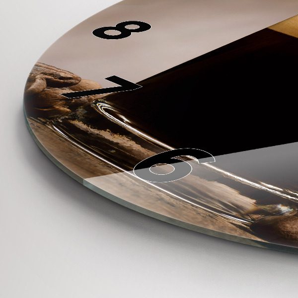 Horloge ronde Une tasse de café