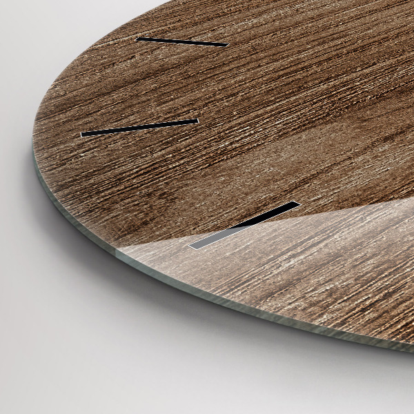 Horloge ronde Bois foncé
