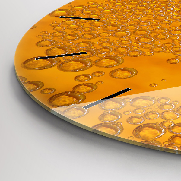 Horloge ronde Bière avec mousse