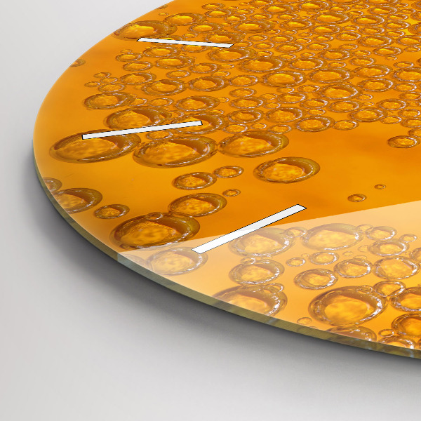 Horloge ronde Bière avec mousse