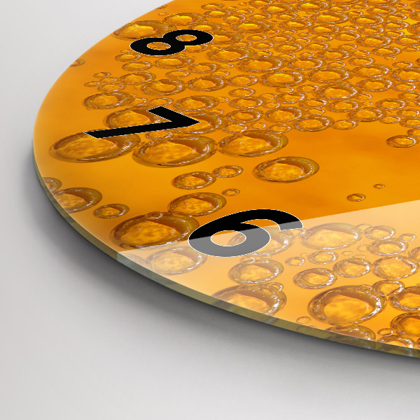 Horloge ronde Bière avec mousse