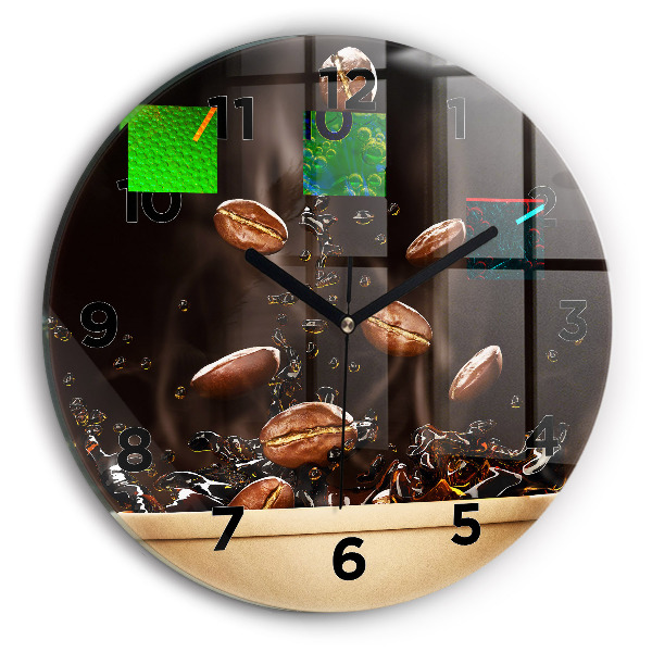 Horloge ronde Café chaud
