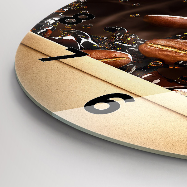 Horloge ronde Café chaud