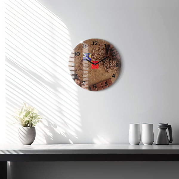 Horloge ronde Barres de chocolat