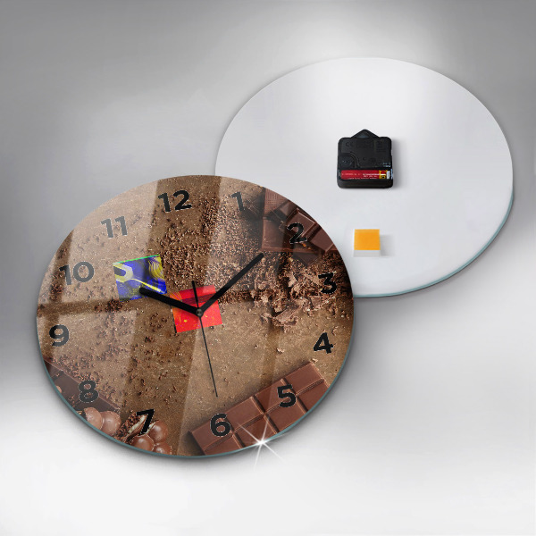 Horloge ronde Barres de chocolat