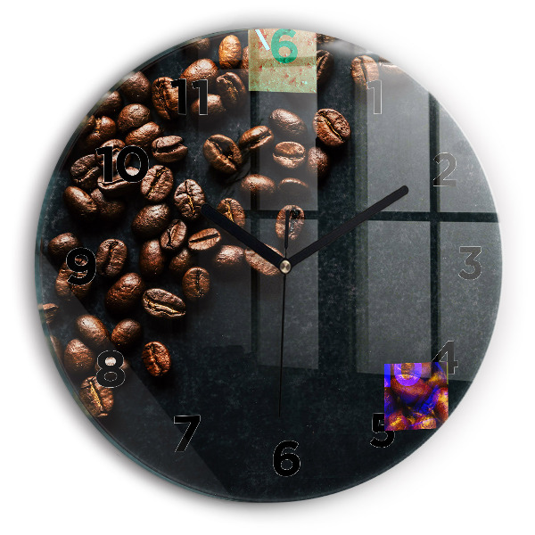 Horloge ronde Café en grains