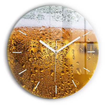 Horloge ronde Une chope de bière