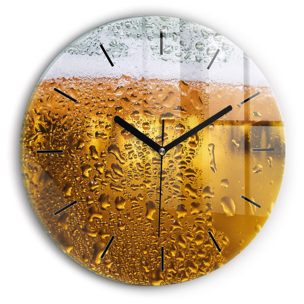 Horloge ronde Une chope de bière