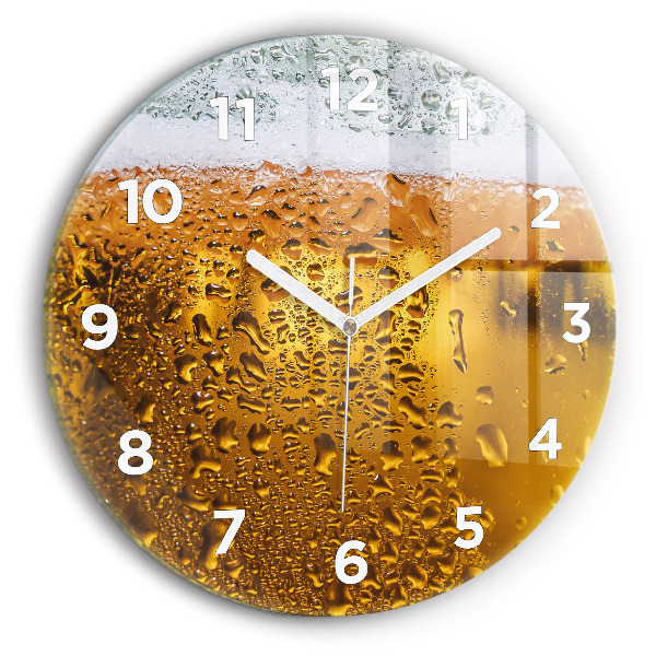 Horloge ronde Une chope de bière