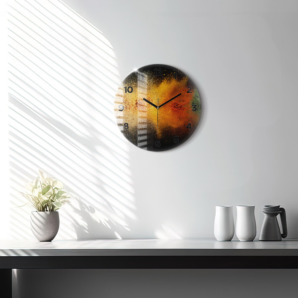 Horloge ronde Épices dispersées