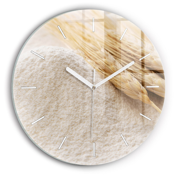 Horloge ronde Farine et épis de céréales
