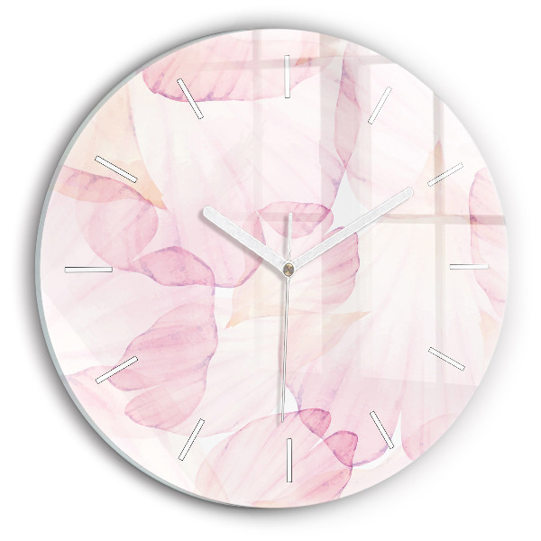Horloge ronde 'Pétales d''aquarelle'