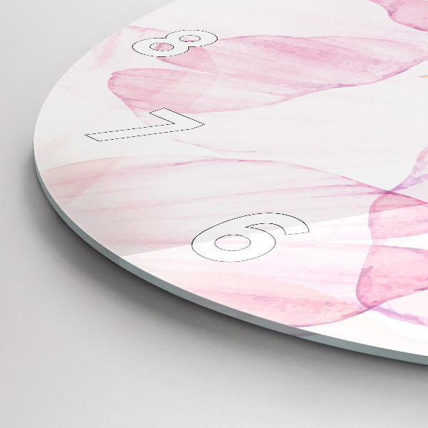 Horloge ronde 'Pétales d''aquarelle'