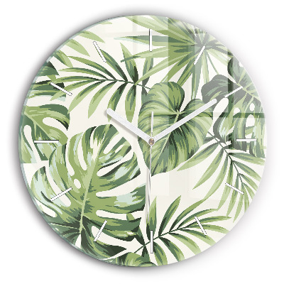 Horloge ronde Motif tropical