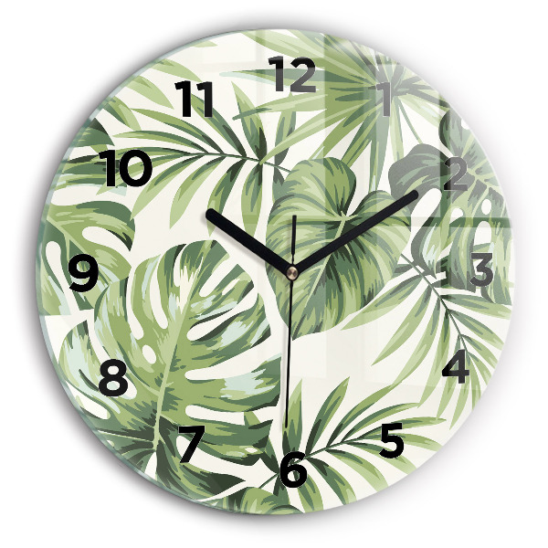 Horloge ronde Motif tropical