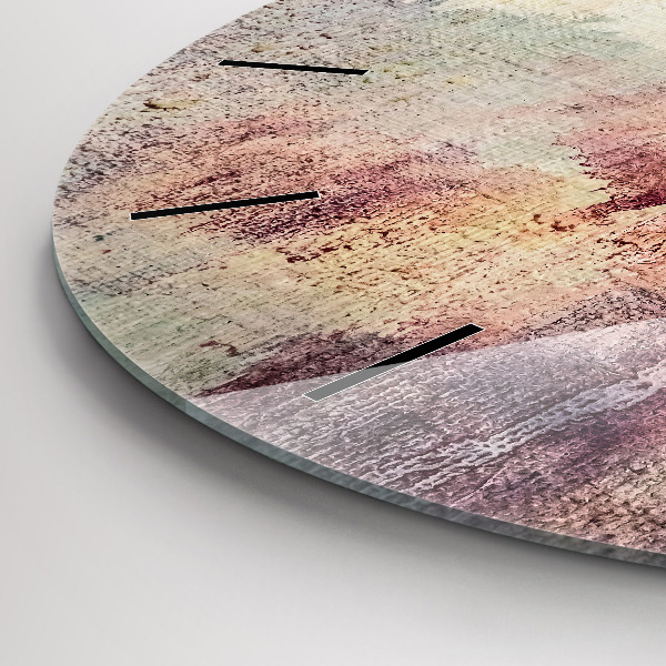 Pendule murale ronde Abstraction peinte