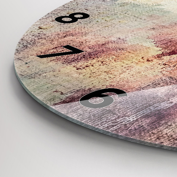 Pendule murale ronde Abstraction peinte