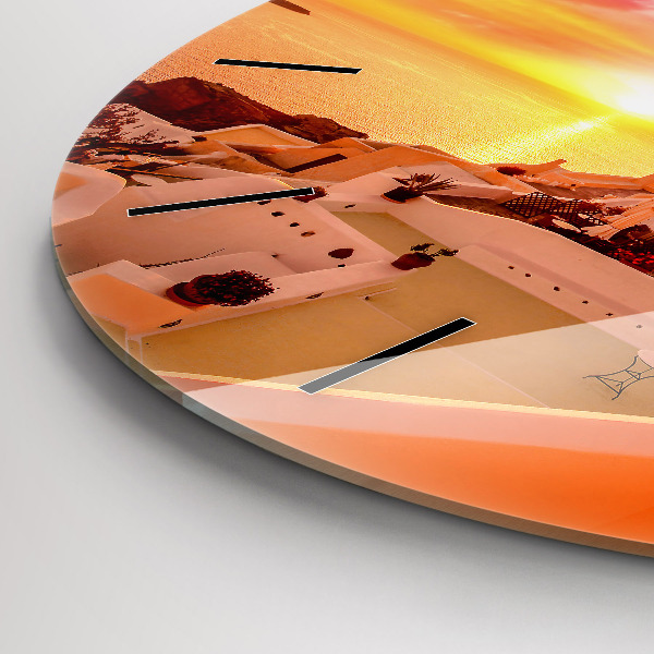 Horloge ronde Vieux moulin à vent à Santorin