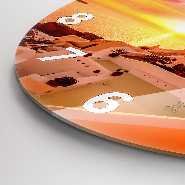 Horloge ronde Vieux moulin à vent à Santorin