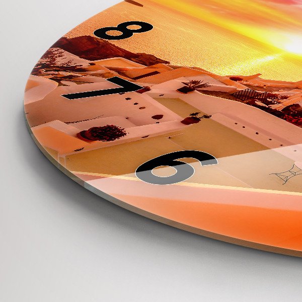 Horloge ronde Vieux moulin à vent à Santorin