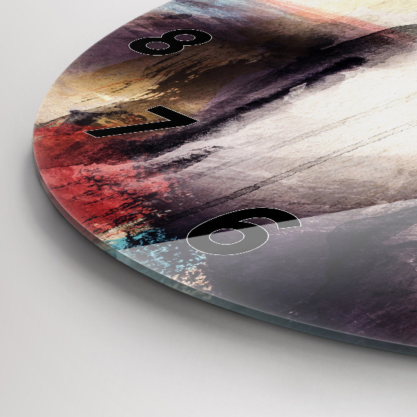 Horloge ronde 'Portrait abstrait d''une femme'