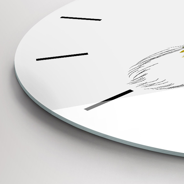 Horloge ronde Tête de cerf colorée