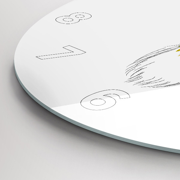 Horloge ronde Tête de cerf colorée