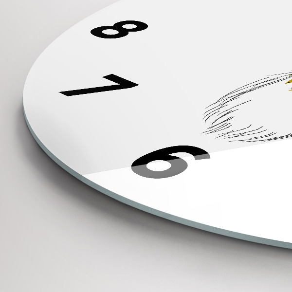 Horloge ronde Tête de cerf colorée