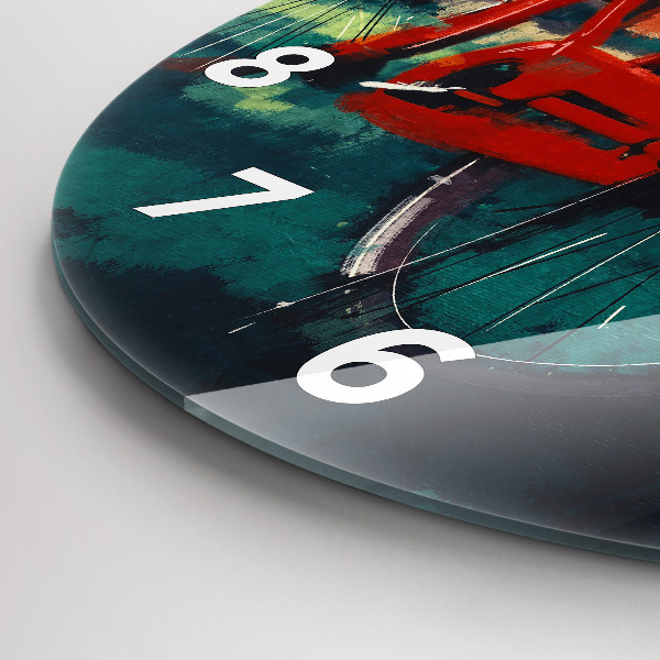 Pendule murale ronde Vélo peint