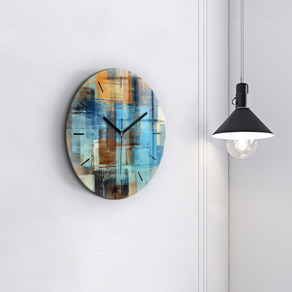 Pendule murale ronde Fond coloré - abstrait