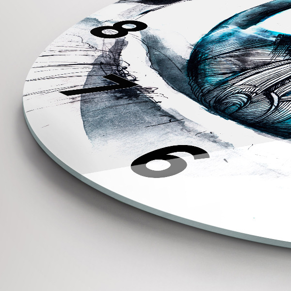 Horloge ronde 'Illustration de l''œil de loup'