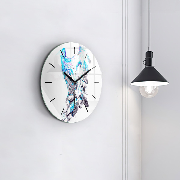 Horloge ronde 'Imitation d''ailes d''oiseaux'