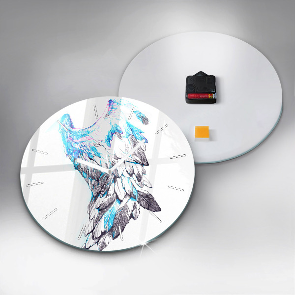 Horloge ronde 'Imitation d''ailes d''oiseaux'