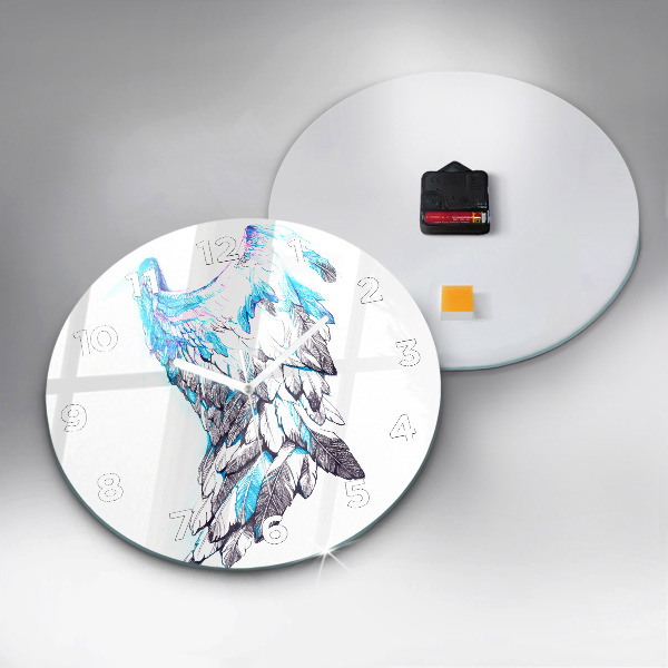 Horloge ronde 'Imitation d''ailes d''oiseaux'