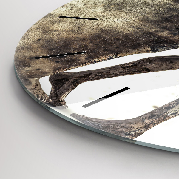 Horloge ronde Personnages de sable abstraits