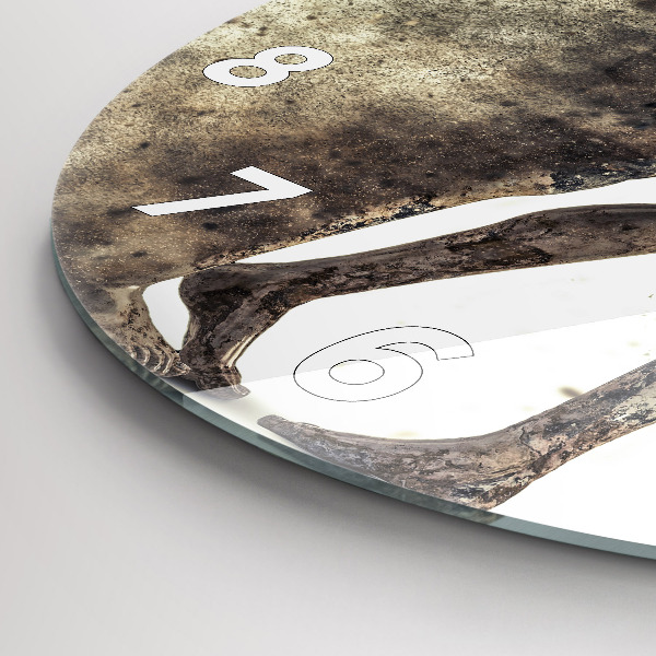 Horloge ronde Personnages de sable abstraits