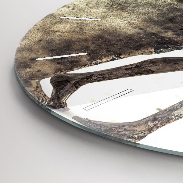 Horloge ronde Personnages de sable abstraits