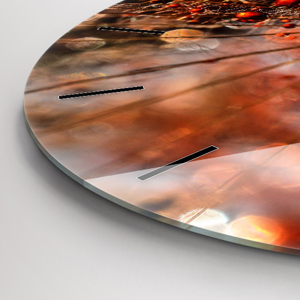 Horloge ronde Pissenlit avec rosée