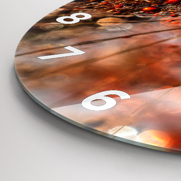 Horloge ronde Pissenlit avec rosée