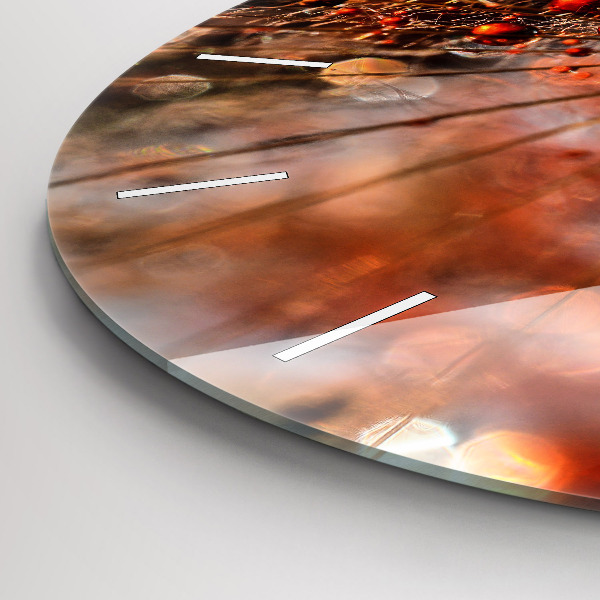 Horloge ronde Pissenlit avec rosée