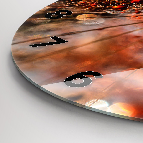 Horloge ronde Pissenlit avec rosée