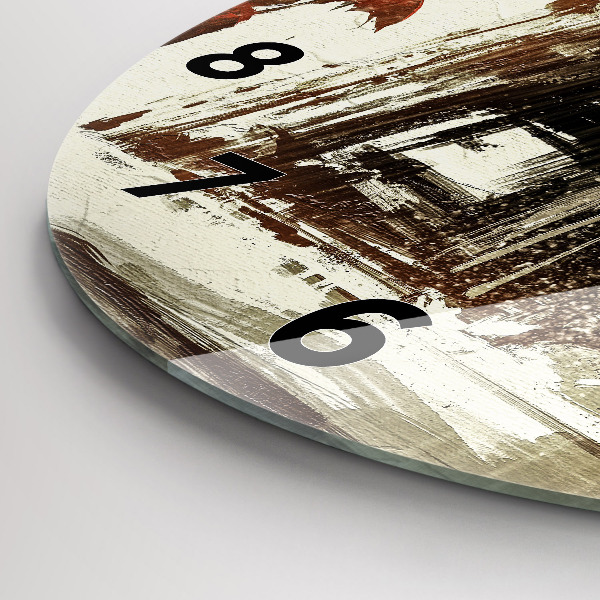 Horloge ronde Femme par une nuit pluvieuse