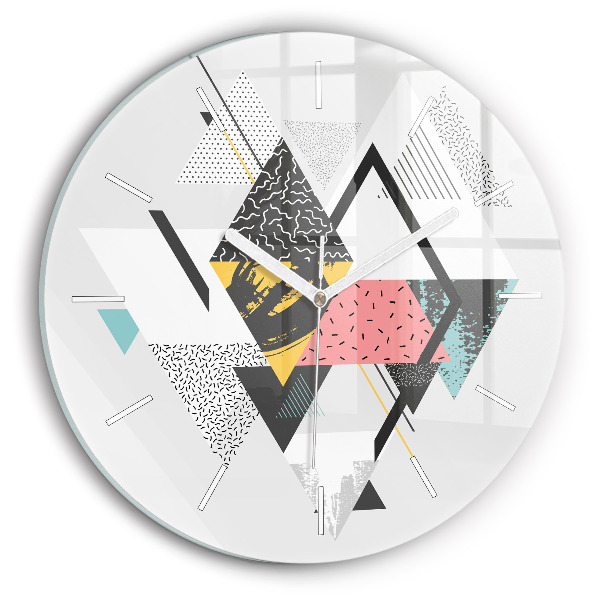 Horloge ronde Motif géométrique