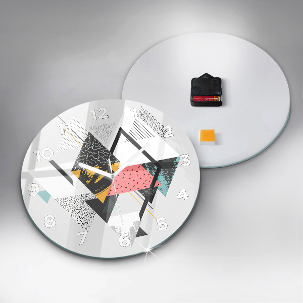 Horloge ronde Motif géométrique
