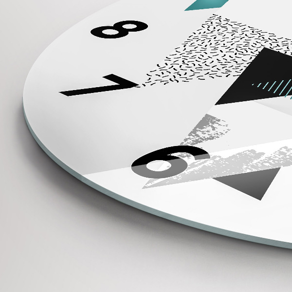 Horloge ronde Motif géométrique