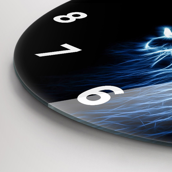 Horloge ronde Lion sauvage