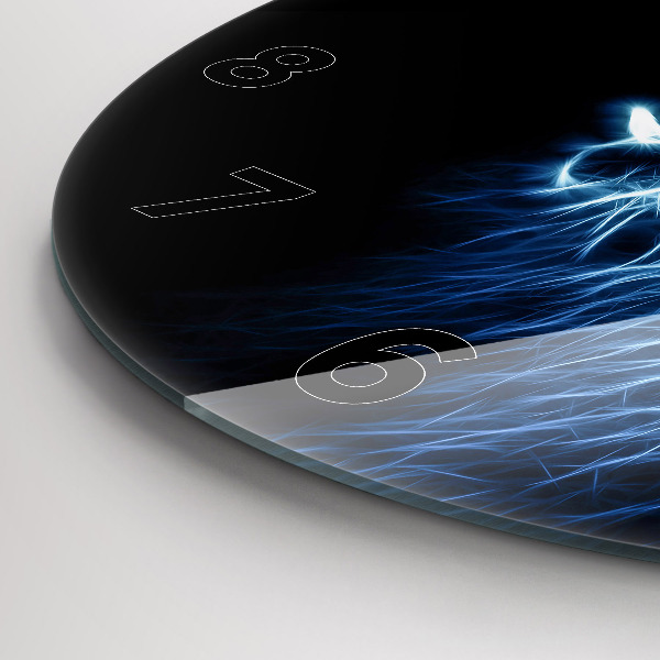 Horloge ronde Lion sauvage