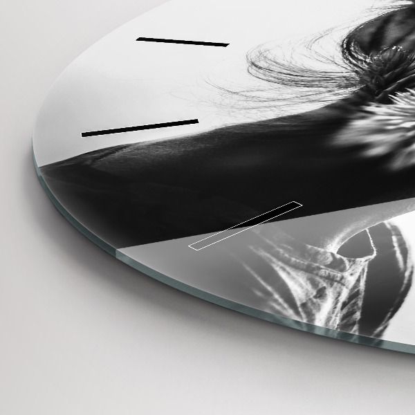 Horloge ronde 'Portrait d''une femme'