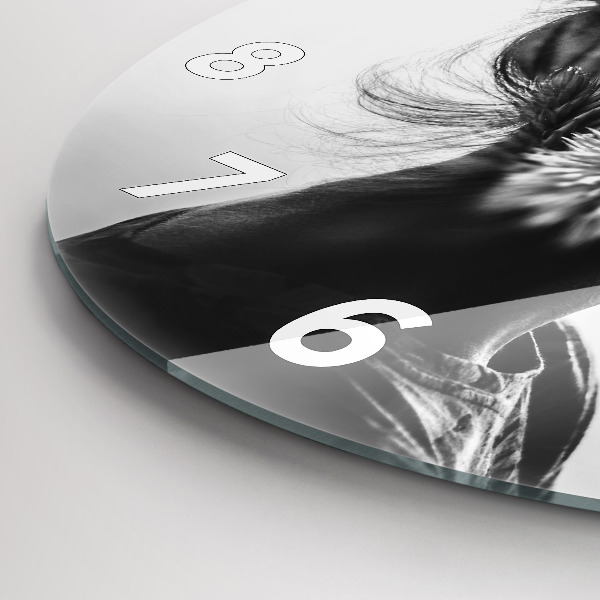 Horloge ronde 'Portrait d''une femme'