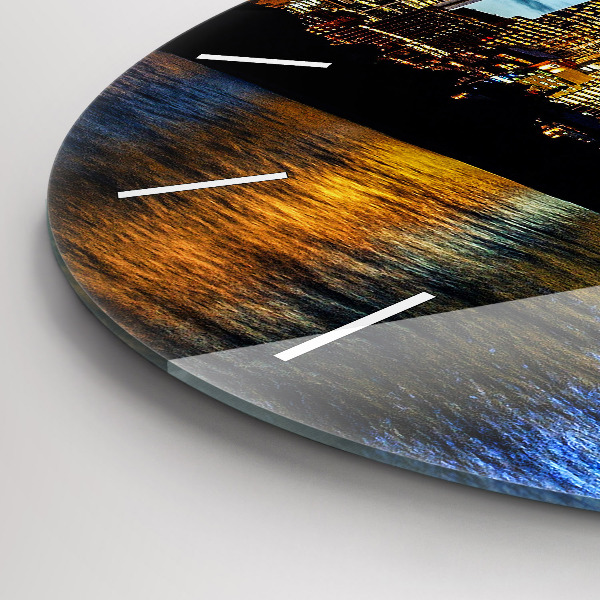 Horloge ronde Sydney le soir